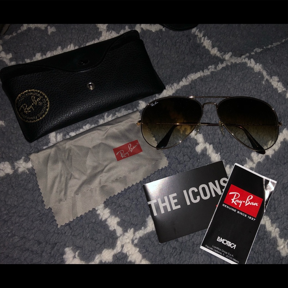 Brand new large Ray Ban aviators